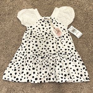Jessica Simpson Black and White Eyelet Dress